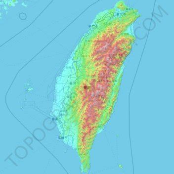 地勢高|台灣等高線圖 Taiwan Contour Map